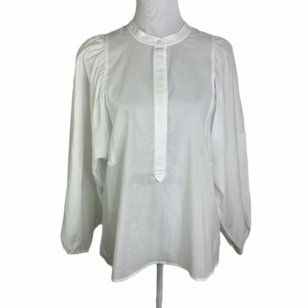 A.L.C. Oversized Puffy Sleeves Half Up Blouse